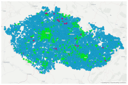 Pozrite si vysledky ceskych volieb na mape