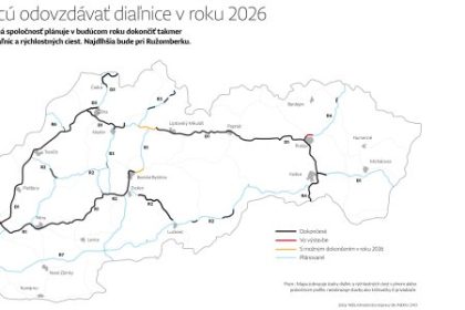Dialniciari chcu v roku 2026 dokoncit 22 km dialnic