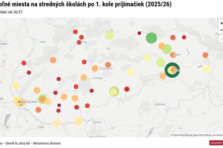 pred druhym kolom prijimacich skusi su volne miesta aj na gymnaziach v bratislave interaktivna mapa celeho slovenska