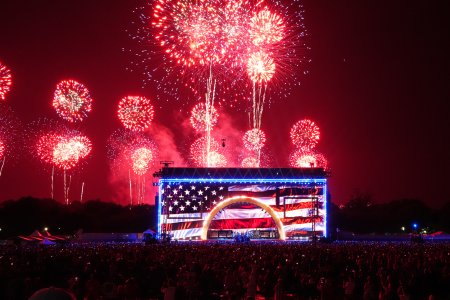 Extremne pocasie najvacsii ohnostroj v historii a Trumpove utoky na demokratov Ako USA oslavili 250 vyrocie