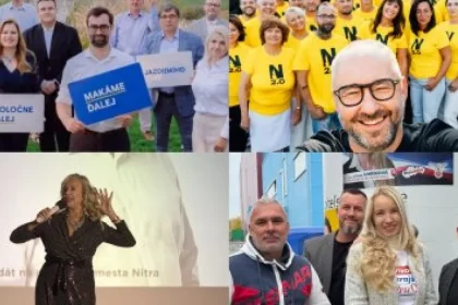 Nitrianska kampaň: Bročka radí Kršiakovi, Máziková spieva, dezinformačná scéna mobilizuje