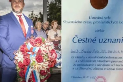 Suja sa chváli „ocenením“ od antifašistov, zväz hovorí o zneužití diplomu