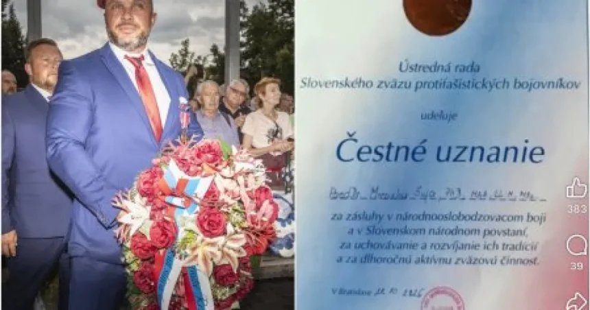 Suja sa chváli „ocenením“ od antifašistov, zväz hovorí o zneužití diplomu